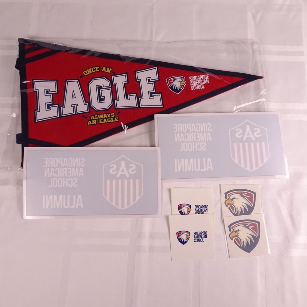 Singapore American‎ School (SAS) pennant, Alumni stickers, school stickers
